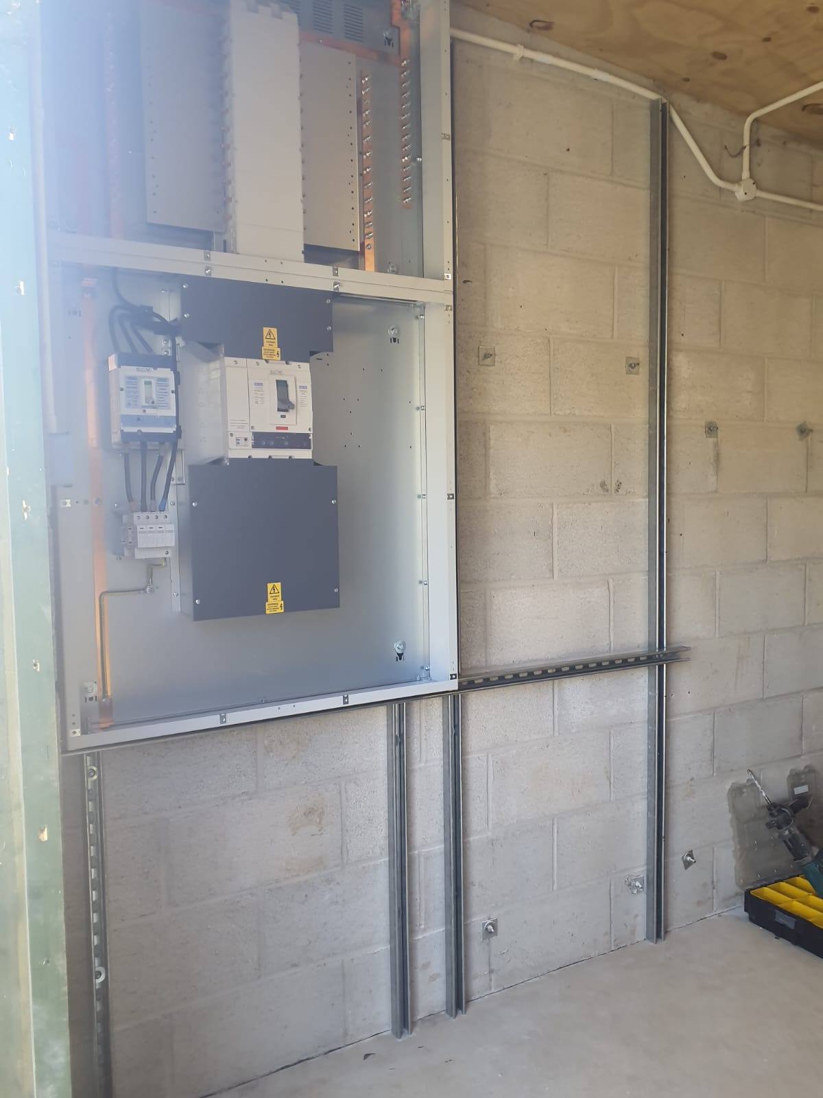 Solar panel installation progress