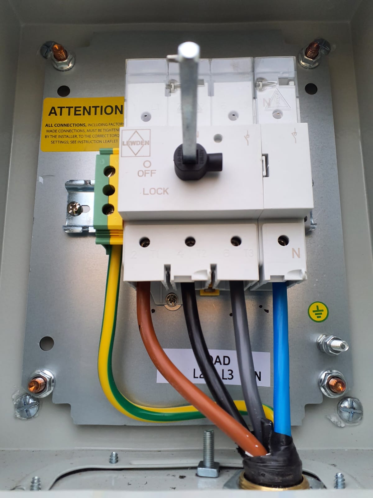 Control panel setup